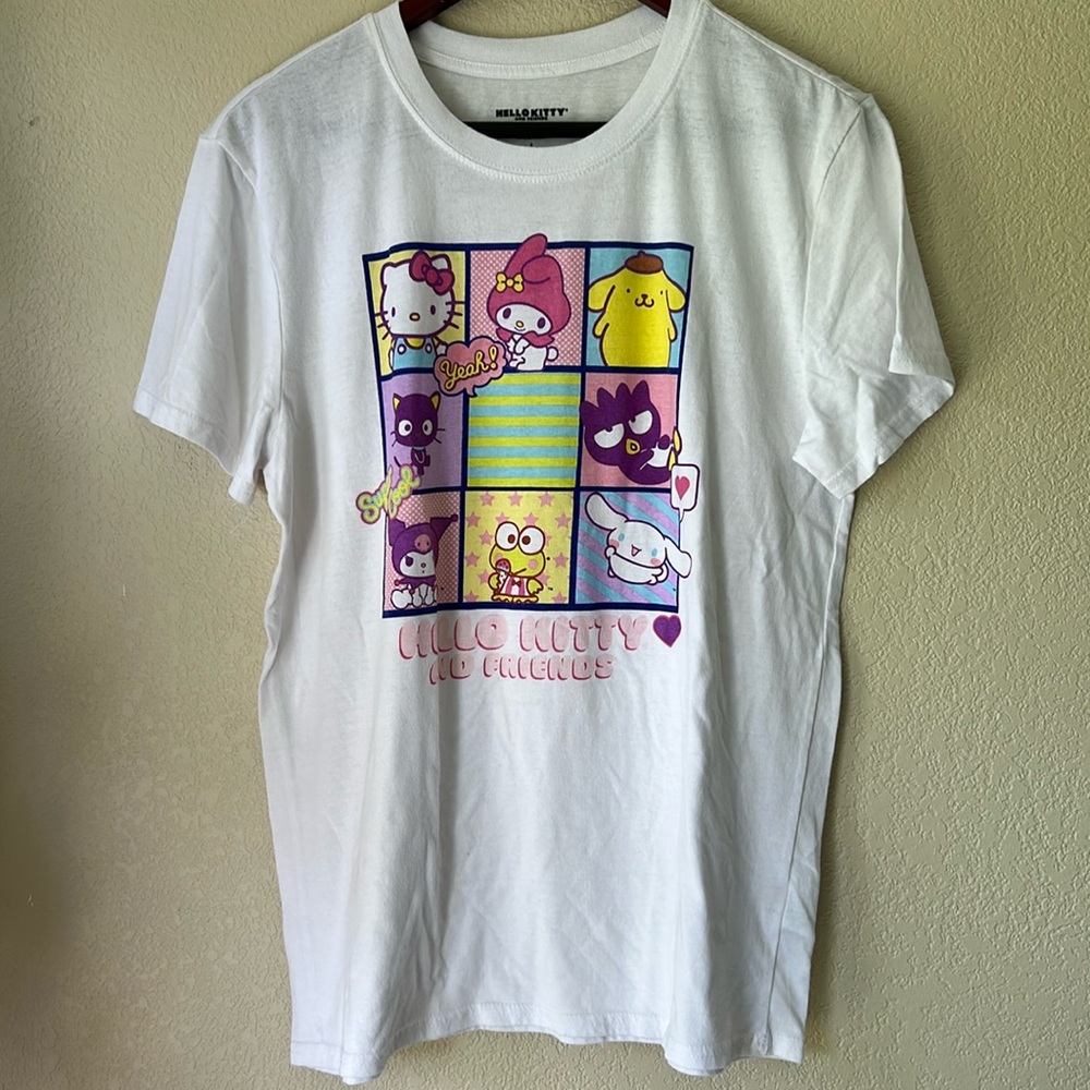 HELLO KITTY AND FRIENDS 2023 White Tee, Sz L